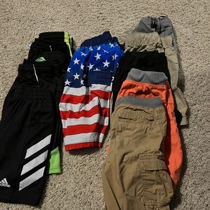Boys Lot - 11 pair of shorts, 5 dress, 1 swim trunks, 5 athletic shorts